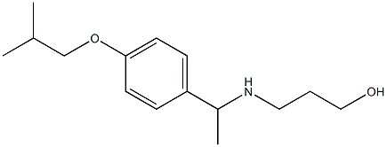 3-({1-[4-(2-methylpropoxy)phenyl]ethyl}amino)propan-1-ol Struktur