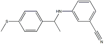 3-({1-[4-(methylsulfanyl)phenyl]ethyl}amino)benzonitrile Struktur