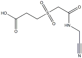 3-({2-[(cyanomethyl)amino]-2-oxoethyl}sulfonyl)propanoic acid Struktur