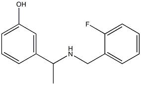 3-(1-{[(2-fluorophenyl)methyl]amino}ethyl)phenol Struktur