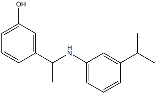 3-(1-{[3-(propan-2-yl)phenyl]amino}ethyl)phenol Struktur