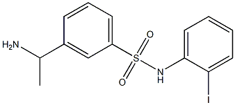 3-(1-aminoethyl)-N-(2-iodophenyl)benzene-1-sulfonamide Struktur