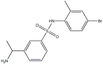 3-(1-aminoethyl)-N-(4-bromo-2-methylphenyl)benzene-1-sulfonamide Struktur