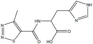 3-(1H-imidazol-4-yl)-2-[(4-methyl-1,2,3-thiadiazol-5-yl)formamido]propanoic acid Struktur