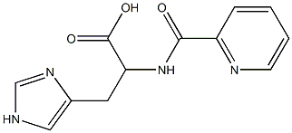 3-(1H-imidazol-4-yl)-2-[(pyridin-2-ylcarbonyl)amino]propanoic acid Struktur