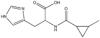 3-(1H-imidazol-4-yl)-2-{[(2-methylcyclopropyl)carbonyl]amino}propanoic acid Struktur