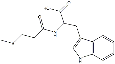 3-(1H-indol-3-yl)-2-[3-(methylsulfanyl)propanamido]propanoic acid Struktur