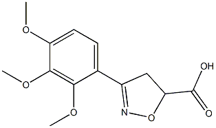 3-(2,3,4-trimethoxyphenyl)-4,5-dihydro-1,2-oxazole-5-carboxylic acid Struktur