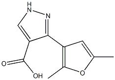 3-(2,5-dimethylfuran-3-yl)-1H-pyrazole-4-carboxylic acid Struktur