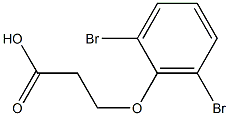 3-(2,6-dibromophenoxy)propanoic acid Struktur