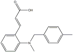 3-(2-{methyl[(4-methylphenyl)methyl]amino}phenyl)prop-2-enoic acid Struktur