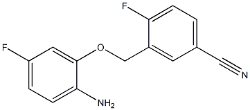 3-(2-amino-5-fluorophenoxymethyl)-4-fluorobenzonitrile Struktur