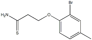 3-(2-bromo-4-methylphenoxy)propanethioamide Struktur