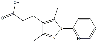 3-(3,5-dimethyl-1-pyridin-2-yl-1H-pyrazol-4-yl)propanoic acid Struktur