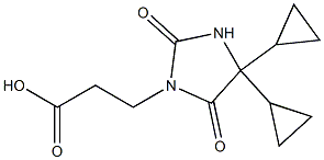 3-(4,4-dicyclopropyl-2,5-dioxoimidazolidin-1-yl)propanoic acid Struktur