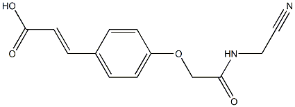 3-(4-{[(cyanomethyl)carbamoyl]methoxy}phenyl)prop-2-enoic acid Struktur