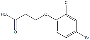 3-(4-bromo-2-chlorophenoxy)propanoic acid Struktur