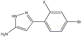 3-(4-bromo-2-fluorophenyl)-1H-pyrazol-5-amine Struktur