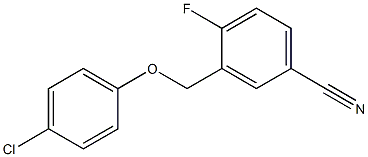 3-(4-chlorophenoxymethyl)-4-fluorobenzonitrile Struktur