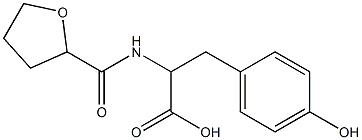 3-(4-hydroxyphenyl)-2-[(tetrahydrofuran-2-ylcarbonyl)amino]propanoic acid Struktur