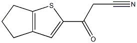 3-(5,6-dihydro-4H-cyclopenta[b]thien-2-yl)-3-oxopropanenitrile Struktur