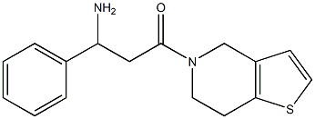 3-(6,7-dihydrothieno[3,2-c]pyridin-5(4H)-yl)-3-oxo-1-phenylpropan-1-amine Struktur