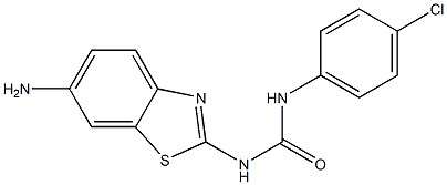 3-(6-amino-1,3-benzothiazol-2-yl)-1-(4-chlorophenyl)urea Struktur