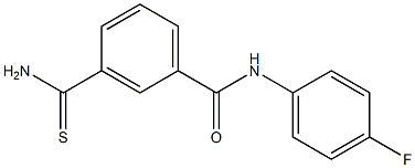 3-(aminocarbonothioyl)-N-(4-fluorophenyl)benzamide Struktur