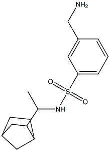 3-(aminomethyl)-N-(1-{bicyclo[2.2.1]heptan-2-yl}ethyl)benzene-1-sulfonamide Struktur