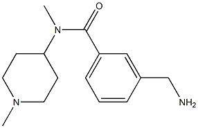 3-(aminomethyl)-N-methyl-N-(1-methylpiperidin-4-yl)benzamide Struktur