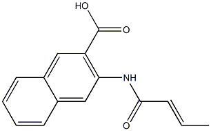 3-(but-2-enamido)naphthalene-2-carboxylic acid Struktur