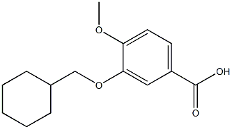 3-(cyclohexylmethoxy)-4-methoxybenzoic acid Struktur