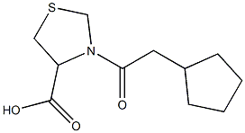 3-(cyclopentylacetyl)-1,3-thiazolidine-4-carboxylic acid Struktur