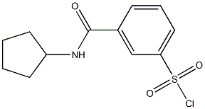 3-(cyclopentylcarbamoyl)benzene-1-sulfonyl chloride Struktur