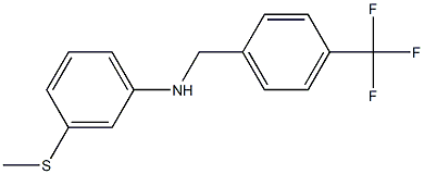 3-(methylsulfanyl)-N-{[4-(trifluoromethyl)phenyl]methyl}aniline Struktur