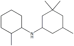 3,3,5-trimethyl-N-(2-methylcyclohexyl)cyclohexan-1-amine Struktur