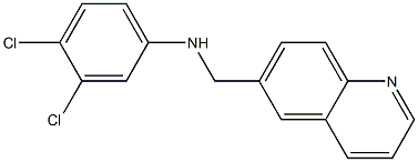 3,4-dichloro-N-(quinolin-6-ylmethyl)aniline Struktur