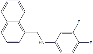 3,4-difluoro-N-(naphthalen-1-ylmethyl)aniline Struktur