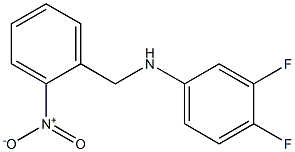 3,4-difluoro-N-[(2-nitrophenyl)methyl]aniline Struktur