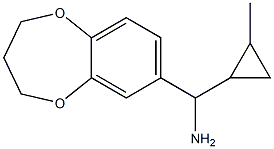 3,4-dihydro-2H-1,5-benzodioxepin-7-yl(2-methylcyclopropyl)methanamine Struktur