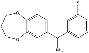 3,4-dihydro-2H-1,5-benzodioxepin-7-yl(3-fluorophenyl)methanamine Struktur