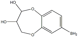 3,4-dihydro-2H-1,5-benzodioxepin-7-ylboranediol Struktur