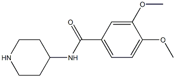 3,4-dimethoxy-N-piperidin-4-ylbenzamide Struktur