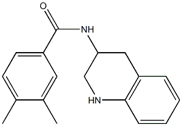 3,4-dimethyl-N-(1,2,3,4-tetrahydroquinolin-3-yl)benzamide Struktur