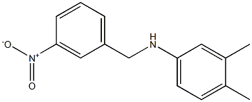 3,4-dimethyl-N-[(3-nitrophenyl)methyl]aniline Struktur