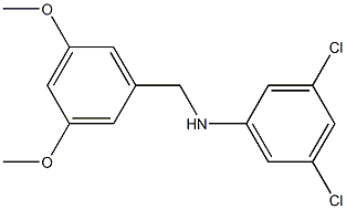 3,5-dichloro-N-[(3,5-dimethoxyphenyl)methyl]aniline Struktur