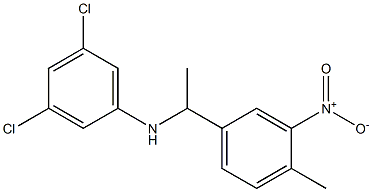 3,5-dichloro-N-[1-(4-methyl-3-nitrophenyl)ethyl]aniline Struktur