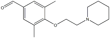 3,5-dimethyl-4-[2-(piperidin-1-yl)ethoxy]benzaldehyde Struktur