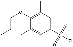 3,5-dimethyl-4-propoxybenzene-1-sulfonyl chloride Struktur