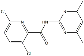 3,6-dichloro-N-(4,6-dimethylpyrimidin-2-yl)pyridine-2-carboxamide Struktur